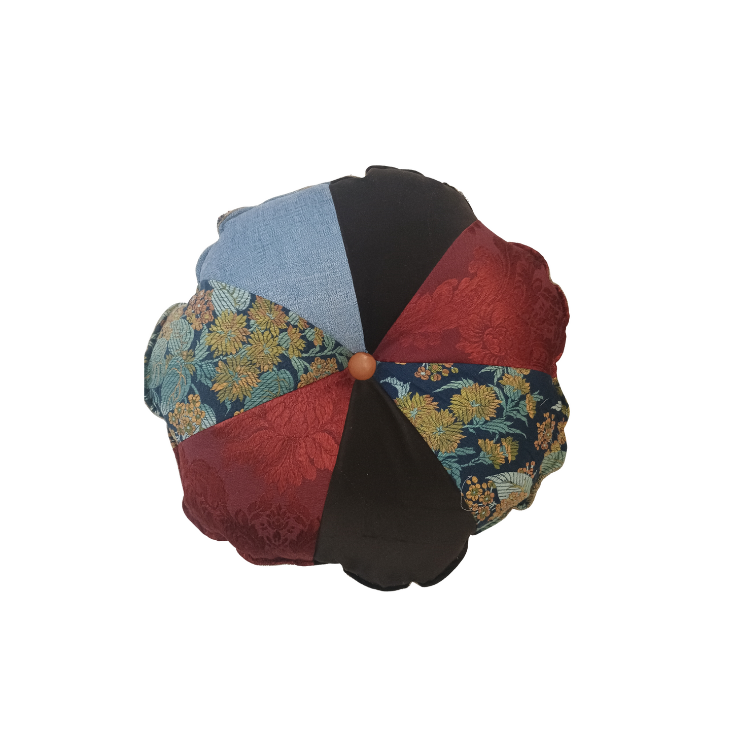 Cuscino rotondo divano patchwork double face
