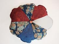 Cuscino rotondo divano patchwork double face