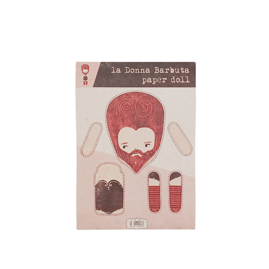 PAPER DOLL CIRCO BIZZARRO La Donna Barbuta - Bearded woman