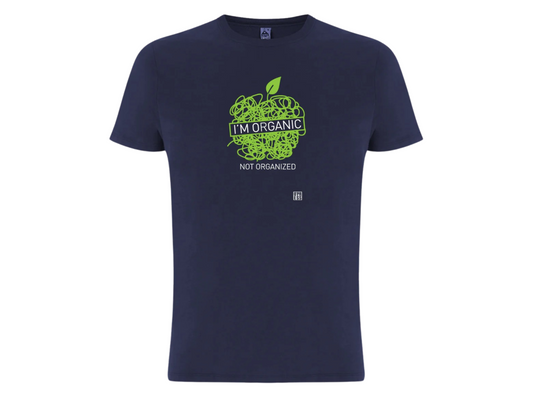 Maglietta, t-shirt Blu  maniche corte -  100% cotone Bio - I'M ORGANIC/FAIR TRADE - linea Exstra track - M
