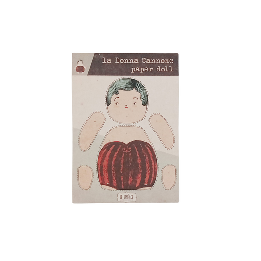PAPER DOLL CIRCO BIZZARRO La Donna Cannone - Cannonball woman
