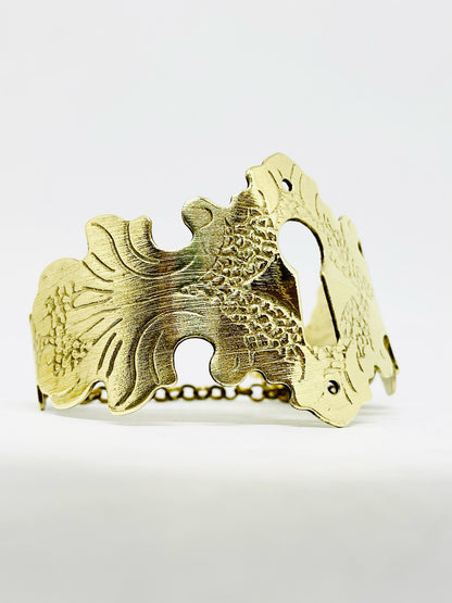 Bracciale SERRATURA OTTONE QUEEN LUCIDO, realizzato con un'antica serratura