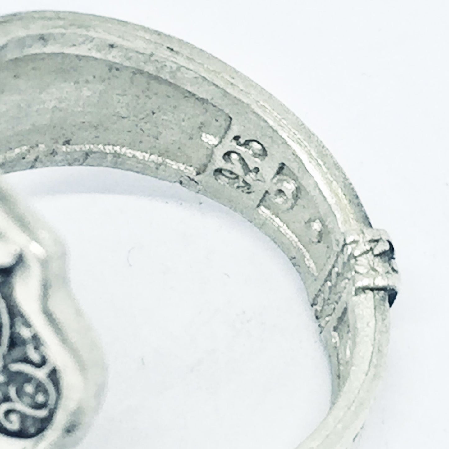 Anello in argento 925 a SPIRALE ANGELO, realizzato con antica posata