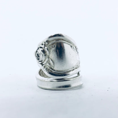 Anello SPIRALE MANICO CUCCHIAINO realizzato antica posata in argento